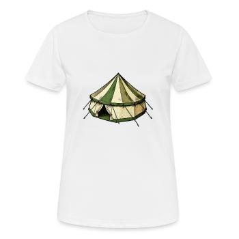 tente - T-shirt respirant Femme - blanc - Devant - AI Model Female 172 dark (172cm)