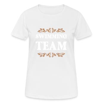 Swimming Team - Women's Breathable T-Shirt - white - Front - AI Model Female 172 dark (172cm)