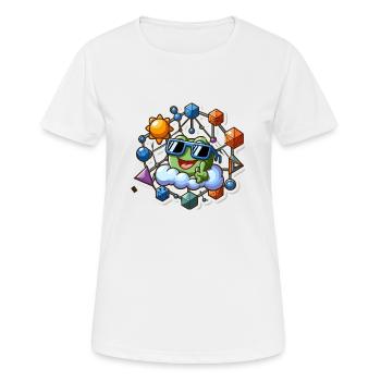 Mathe Spiel - Frauen T-Shirt atmungsaktiv - Weiß - Vorne - AI Model Female 172 dark (172cm)