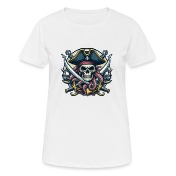 Pirate - T-shirt respirant Femme - blanc - Devant - AI Model Female 172 dark (172cm)