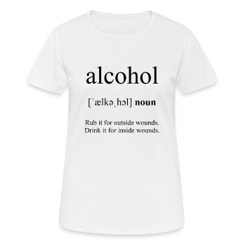 Alcohol (Alkohol) Definition Dictionary - Frauen T-Shirt atmungsaktiv - Weiß - Vorne - AI Model Female 172 dark (172cm)