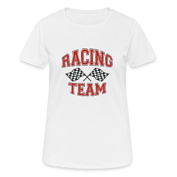 racing team - T-shirt respirant Femme - blanc - Devant - AI Model Female 172 dark (172cm)
