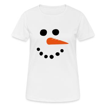 Snowman - Women's Breathable T-Shirt - white - Front - AI Model Female 172 dark (172cm)