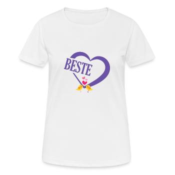 Beste - Frauen T-Shirt atmungsaktiv - Weiß - Vorne - AI Model Female 172 dark (172cm)