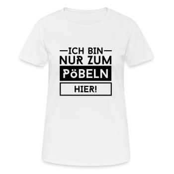 pöbeln - Frauen T-Shirt atmungsaktiv - Weiß - Vorne - AI Model Female 172 dark (172cm)