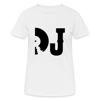 dj - Frauen T-Shirt atmungsaktiv - Weiß - Vorne - AI Model Female 172 dark (172cm)