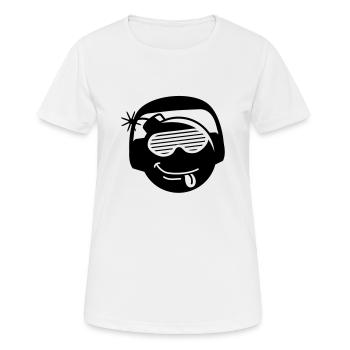 dj_bomb - Women's Breathable T-Shirt - white - Front - AI Model Female 172 dark (172cm)