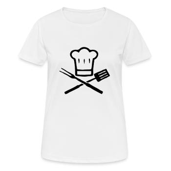 BBQ - T-shirt respirant Femme - blanc - Devant - AI Model Female 172 dark (172cm)