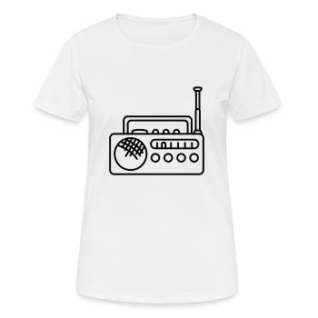 Radio - Frauen T-Shirt atmungsaktiv - Weiß - Vorne - AI Model Female 172 dark (172cm)