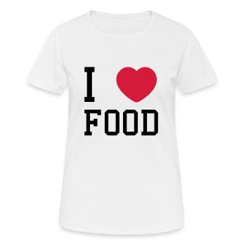 i heart food - T-shirt respirant Femme - blanc - Devant - AI Model Female 172 dark (172cm)