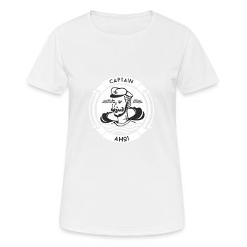 Ahoi - Frauen T-Shirt atmungsaktiv - Weiß - Vorne - AI Model Female 172 dark (172cm)