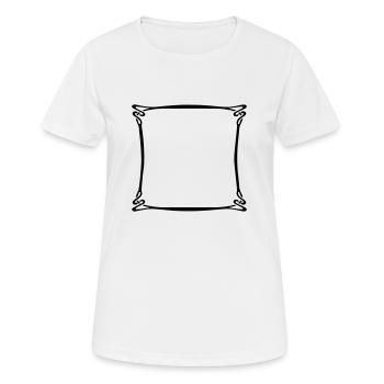 Rahmen frame - Frauen T-Shirt atmungsaktiv - Weiß - Vorne - AI Model Female 172 dark (172cm)