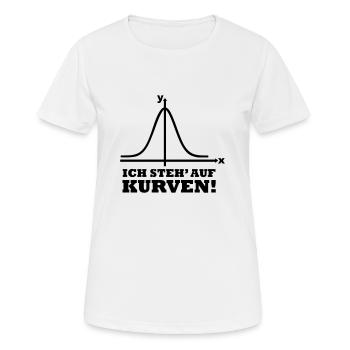 Ich steh auf Kurven! - Frauen T-Shirt atmungsaktiv - Weiß - Vorne - AI Model Female 172 dark (172cm)