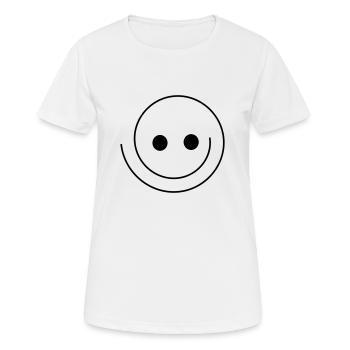 Smiley - Frauen T-Shirt atmungsaktiv - Weiß - Vorne - AI Model Female 172 dark (172cm)