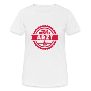 Arzt - Frauen T-Shirt atmungsaktiv - Weiß - Vorne - AI Model Female 172 dark (172cm)