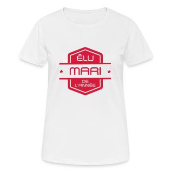 Ehe Hochzeit Liebe Paar Ehemann Frau Braut Love - Frauen T-Shirt atmungsaktiv - Weiß - Vorne - AI Model Female 172 dark (172cm)