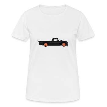 Voiture de dérive F150 Hoonitruck Hot Rod KenBlock Pick Up - T-shirt respirant Femme - blanc - Devant - AI Model Female 172 dark (172cm)