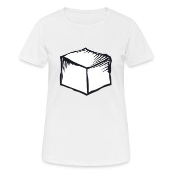 boite carton caisse - T-shirt respirant Femme - blanc - Devant - AI Model Female 172 dark (172cm)