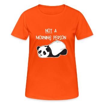 Not a morning person-Grumpy Panda - Women's Breathable T-Shirt - neon orange - Front - AI Model Female 172 dark (172cm)