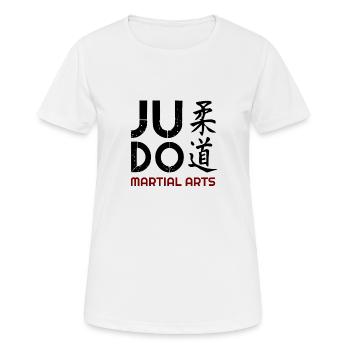 Judo, ich liebe Judo, Judo Hoodies, Judo T Shirts - Frauen T-Shirt atmungsaktiv - Weiß - Vorne - AI Model Female 172 dark (172cm)