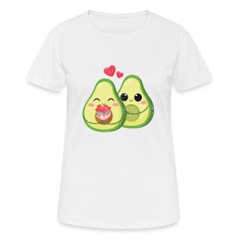 Avocado Trend 2021 - Love Love Couple - T-shirt respirant Femme - blanc - Devant - AI Model Female 172 dark (172cm)
