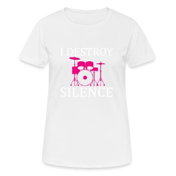Rock and Roll Rock Music - Frauen T-Shirt atmungsaktiv - Weiß - Vorne - AI Model Female 172 dark (172cm)