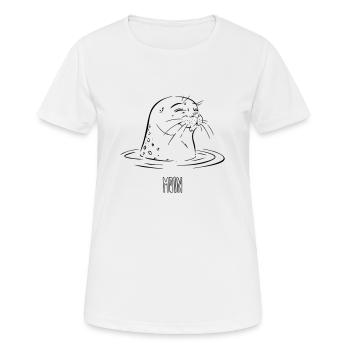 Seehund Moin - Frauen T-Shirt atmungsaktiv - Weiß - Vorne - AI Model Female 172 dark (172cm)