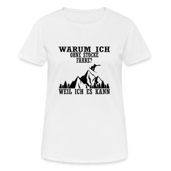 Snowboard Snowboarder - Frauen T-Shirt atmungsaktiv - Weiß - Vorne - AI Model Female 172 dark (172cm)