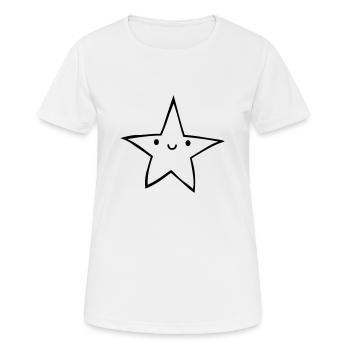 Freundliches liebes Sternchen - Frauen T-Shirt atmungsaktiv - Weiß - Vorne - AI Model Female 172 dark (172cm)