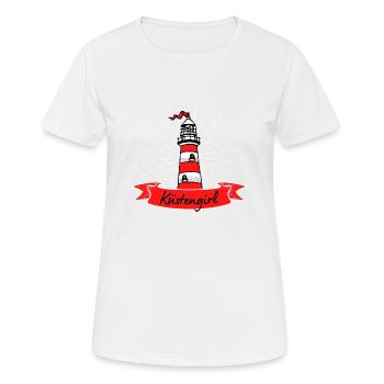 Küstengirl Ostsee Küste Nordsee Küste Spruch - Frauen T-Shirt atmungsaktiv - Weiß - Vorne - AI Model Female 172 dark (172cm)