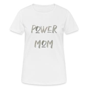 pouvoir maman maman mère enfants parents police - T-shirt respirant Femme - blanc - Devant - AI Model Female 172 dark (172cm)