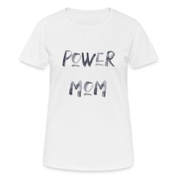 power maman maman maman maman enfants parents police - T-shirt respirant Femme - blanc - Devant - AI Model Female 172 dark (172cm)