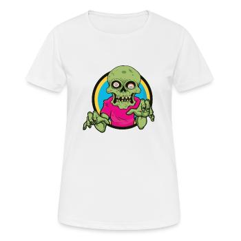 Zombie Halloween Shirt - Women's Breathable T-Shirt - white - Front - AI Model Female 172 dark (172cm)