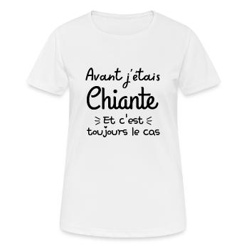 Avant j étais chiante et c est toujours le cas 1 - T-shirt respirant Femme - blanc - Devant - AI Model Female 172 dark (172cm)