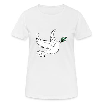 Colombe blanche, colombe de la paix, de la paix, de l’amour - T-shirt respirant Femme - blanc - Devant - AI Model Female 172 dark (172cm)