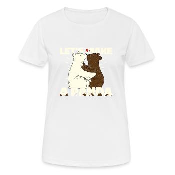 Faisons un panda. Cadeau d’amour d’ours - T-shirt respirant Femme - blanc - Devant - AI Model Female 172 dark (172cm)