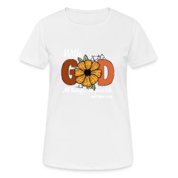 Église Religion Catholique Catholique Jésus-Christ - T-shirt respirant Femme - blanc - Devant - AI Model Female 172 dark (172cm)