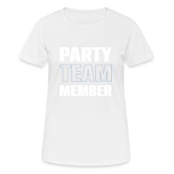 Équipe de fête - T-shirt respirant Femme - blanc - Devant - AI Model Female 172 dark (172cm)