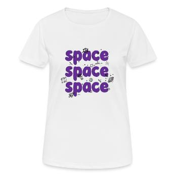 Raum - Frauen T-Shirt atmungsaktiv - Weiß - Vorne - AI Model Female 172 dark (172cm)