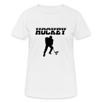 Hockey - Frauen T-Shirt atmungsaktiv - Weiß - Vorne - AI Model Female 172 dark (172cm)