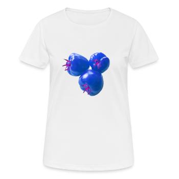 tomaten,blaue tomaten,rispentormaten,tomate,popart - Frauen T-Shirt atmungsaktiv - Weiß - Vorne - AI Model Female 172 dark (172cm)