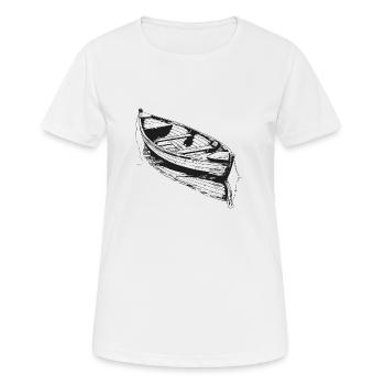 Boot - Frauen T-Shirt atmungsaktiv - Weiß - Vorne - AI Model Female 172 dark (172cm)