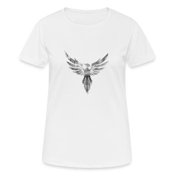 phoenix,vogel,graffiti,silber - Frauen T-Shirt atmungsaktiv - Weiß - Vorne - AI Model Female 172 dark (172cm)