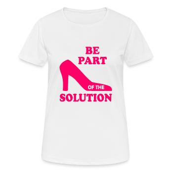 Be part of the solution - Women's Breathable T-Shirt - white - Front - AI Model Female 172 dark (172cm)