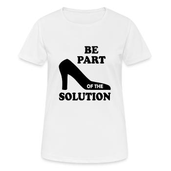 Be part of the solution - Women's Breathable T-Shirt - white - Front - AI Model Female 172 dark (172cm)