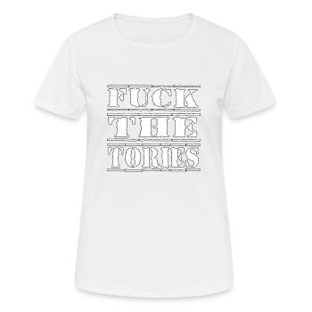 FICK DIE TORIES - Frauen T-Shirt atmungsaktiv - Weiß - Vorne - AI Model Female 172 dark (172cm)