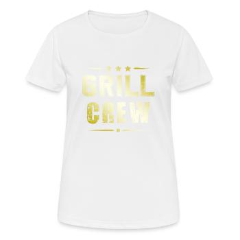 Équipage de grillades - T-shirt respirant Femme - blanc - Devant - AI Model Female 172 dark (172cm)