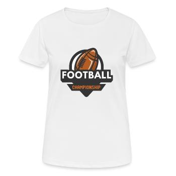 Ballsport - Frauen T-Shirt atmungsaktiv - Weiß - Vorne - AI Model Female 172 dark (172cm)