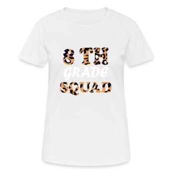 Cadeaux d’enseignant Leopard 8th Grade - T-shirt respirant Femme - blanc - Devant - AI Model Female 172 dark (172cm)
