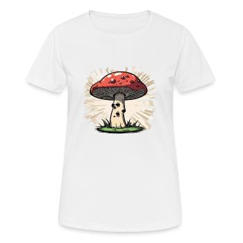 Amanite tue-mouches - T-shirt respirant Femme - blanc - Devant - AI Model Female 172 dark (172cm)